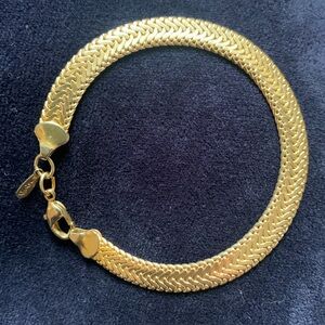 Vintage Napier gold herringbone bracelet